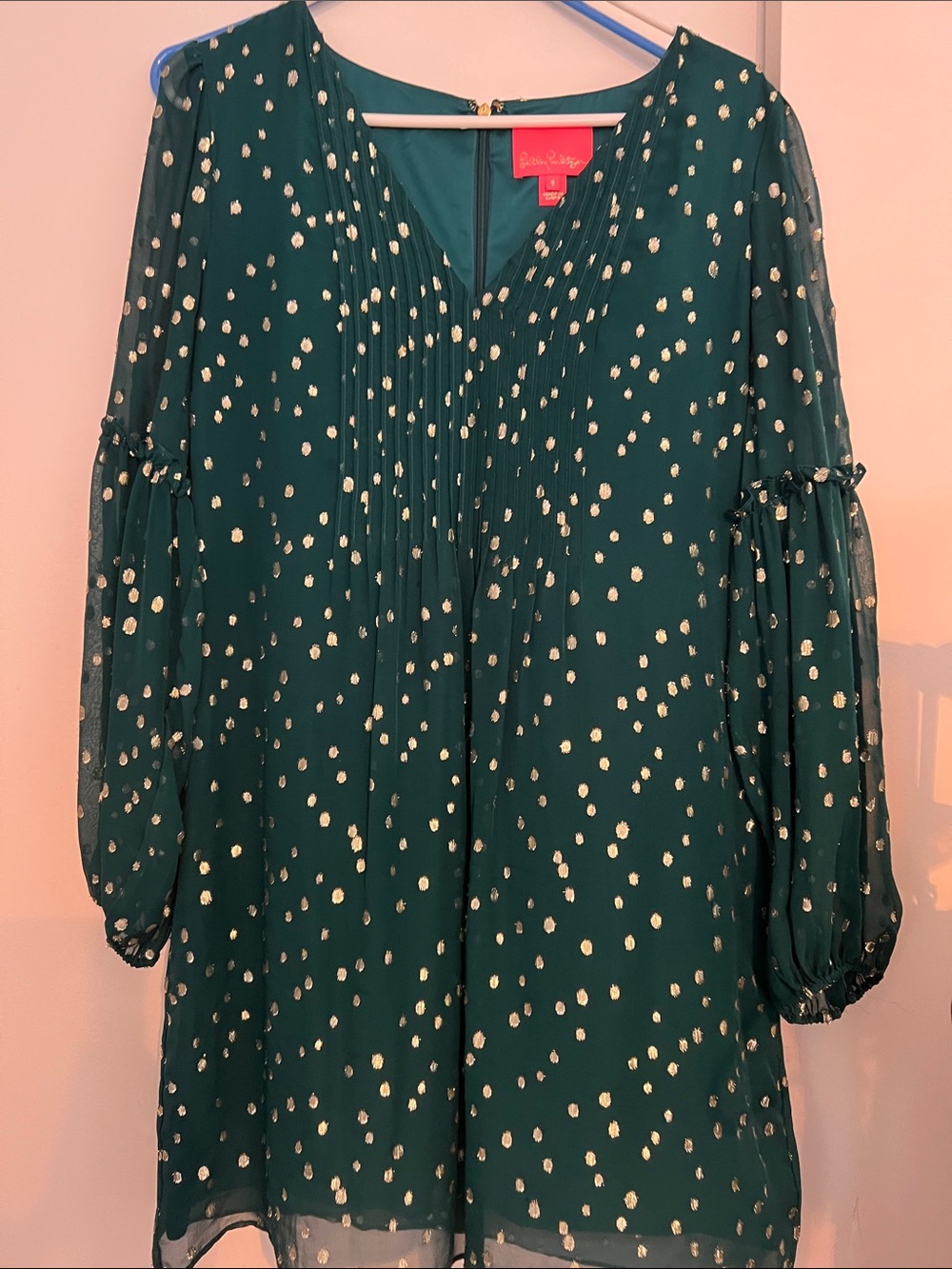 Lilly Pulitzer Cleme silk metallic dress size 8
